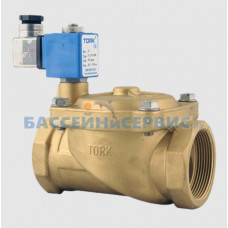 Клапан электромагнитный Tork Н.З. ВР 2" S101008460E T-GP108 нормально закрытый,, латунь, 0,5–12 бар, -10..+140 ºC, уплот. EPDM, 230 В